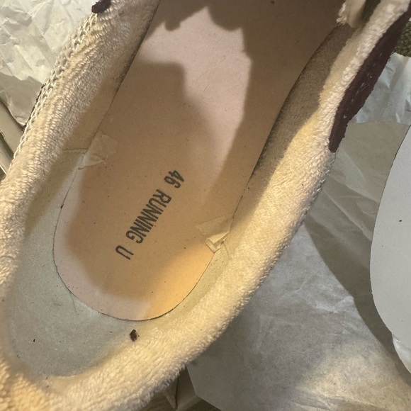 Golden Goose Running Sole Net Upper Shiny Suede Star Red Wine Silver Sneakers - Picture 12 of 14